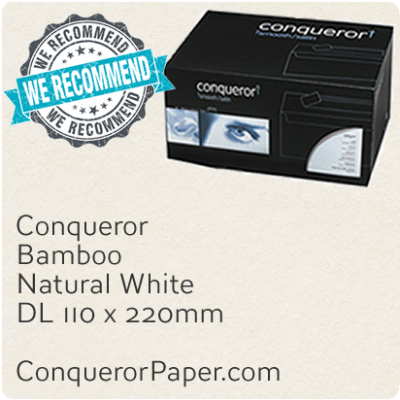 Envelopes Bamboo Natural White DL-110x220mm 120gsm - SAMPLE