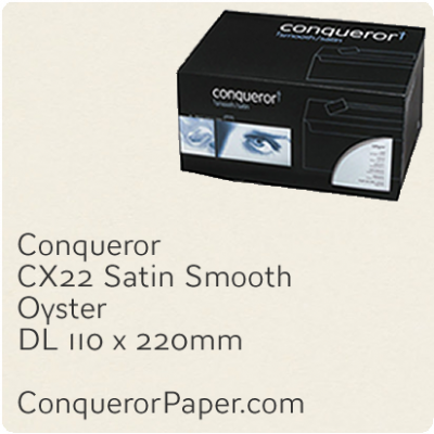 Envelopes CX22 Oyster DL-110x220mm 120gsm