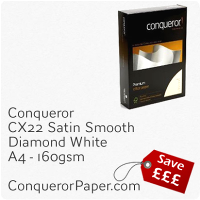 Paper CX22 Diamond White A4 210 x 297mm 160gsm - 150 Sheets