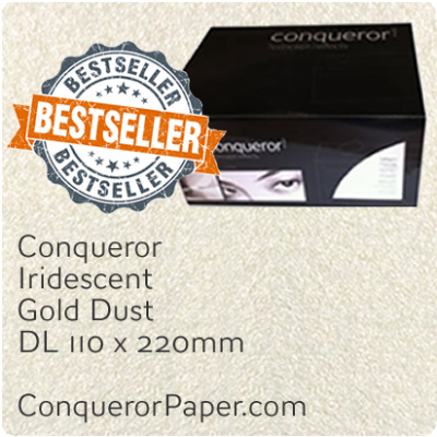 Envelopes Iridescent Gold Dust DL-110x220mm 120gsm