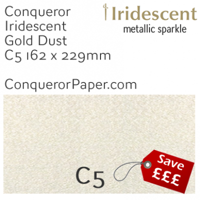 Envelopes Iridescent Gold Dust C5-162x229mm 120gsm