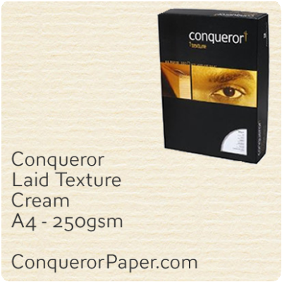 Paper Laid Cream A4-210x297mm 250gsm - 100 Sheets