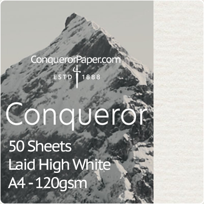 Paper Laid High White A4-210x297mm 120gsm - 50 Sheets