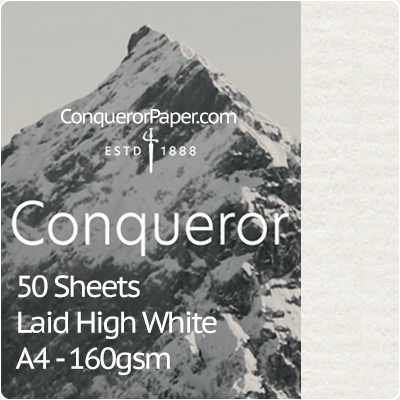 Paper Laid High White A4-210x297mm 160gsm - 50 Sheets