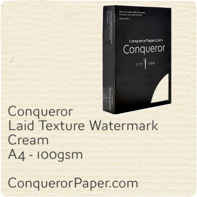 Conqueror Paper Laid Cream A4-210x297mm 120gsm