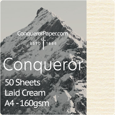 Paper Laid Cream A4-210x297mm 160gsm - 50 Sheets
