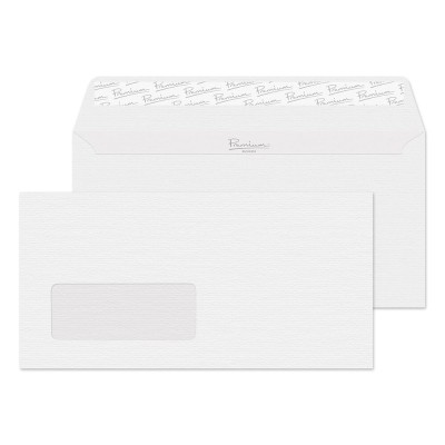 Envelopes Laid Diamond White Window DL-110x220mm 120gsm