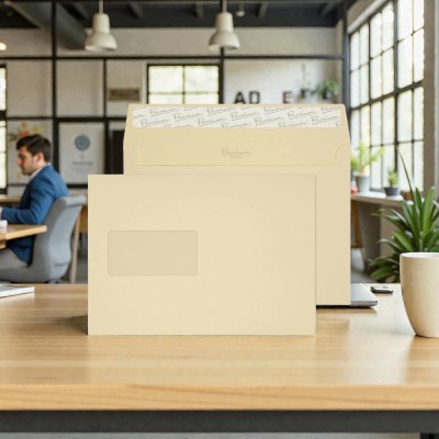 WINDOW Laid Vellum C5-162x229mm 120gsm - 500 Envelopes