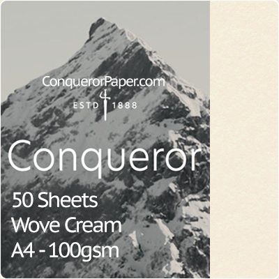 Paper Wove Cream A4-210x297mm 100gsm - 50 Sheets