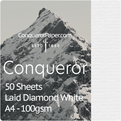 Paper Laid Diamond White A4-210x297mm 100gsm - 50 Sheets