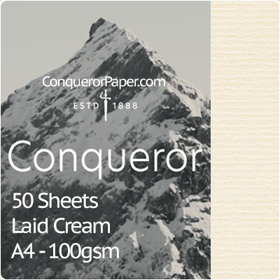 Paper Laid Cream A4-210x297mm 100gsm - 50 Sheets