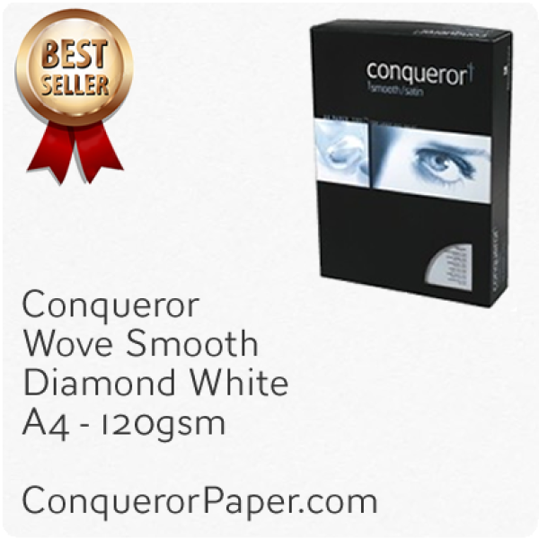 Conqueror Paper Wove Diamond White A4 210x297mm 120gsm