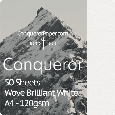 Paper Wove Brilliant White A4-210x297mm 120gsm - 50 Sheets