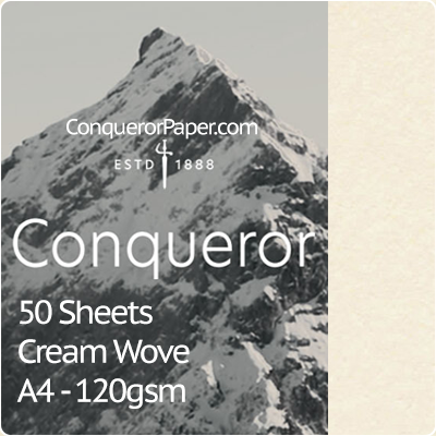 Paper Wove Cream A4-210x297mm 120gsm - 50 Sheets