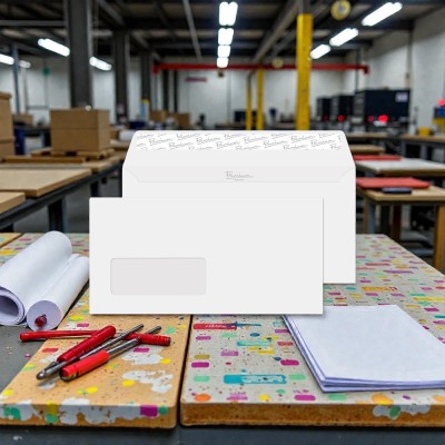 WINDOW Envelopes Wove Brilliant White DL-110x220mm 120gsm