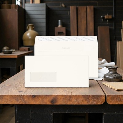 WINDOW Envelopes Wove High White DL-110x220mm 120gsm
