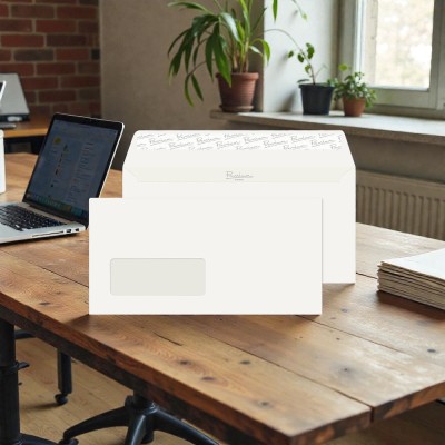 WINDOW Envelopes Wove Oyster DL-110x220mm 120gsm