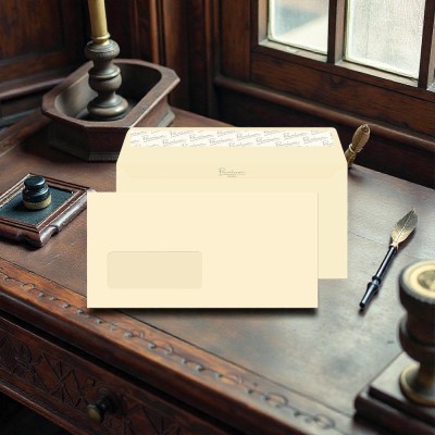 SMALL PACK - WINDOW Wove Cream DL-110x220mm - 50 Envelopes