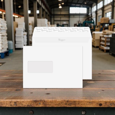 WINDOW Wove Brilliant White C5-162x229mm 120gsm - 500 Envelopes
